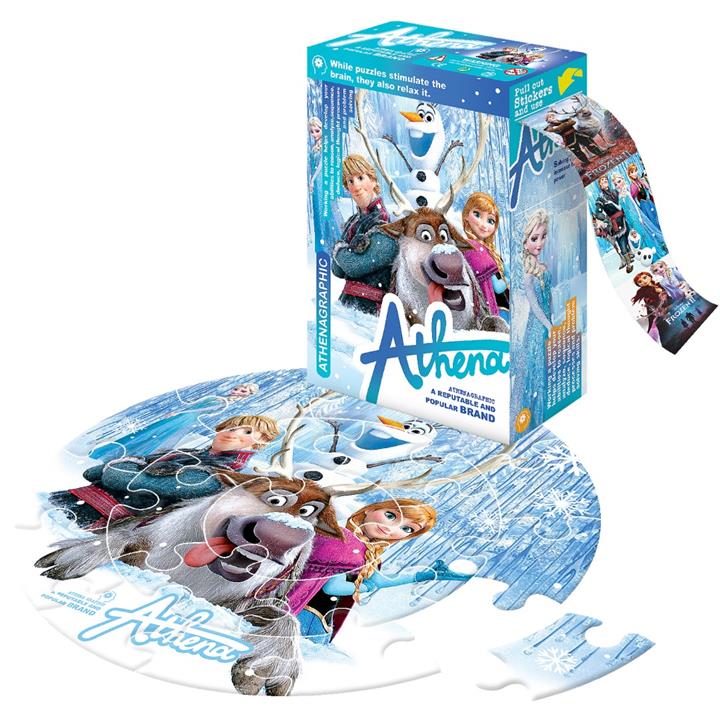 پازل دایره ای 20 تکه آتنا طرح Frozen 1